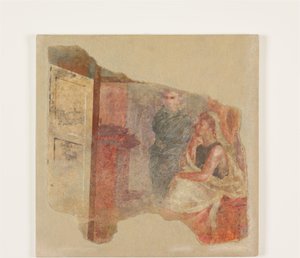 Wall painting fragment from the peristyle of the Villa at Boscoreale, c.50-40 B.C. by Roman Republican Period